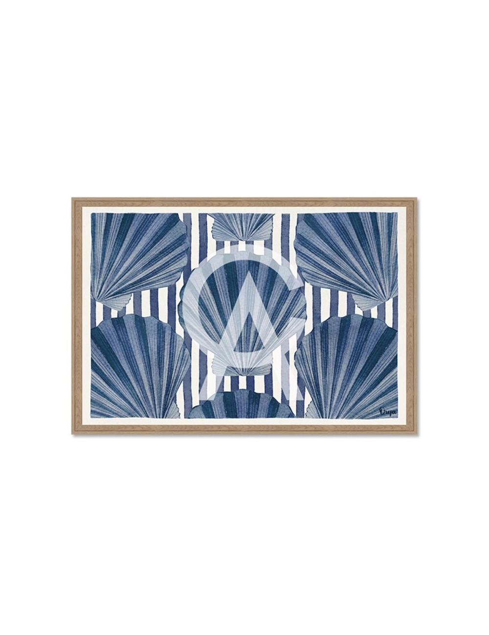 Tableau coquillages bleus décoration cuisine – Orya