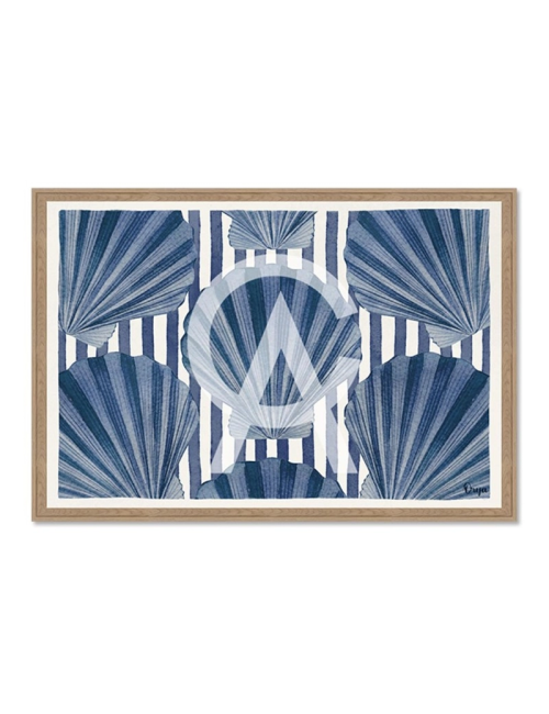 Tableau coquillages bleus décoration cuisine – Orya