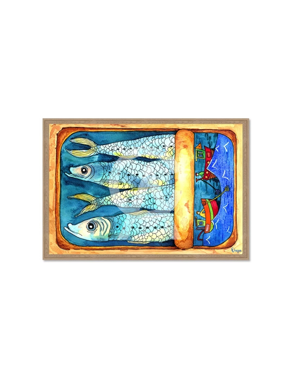 Tableau sardines illustrées vintage – Orya