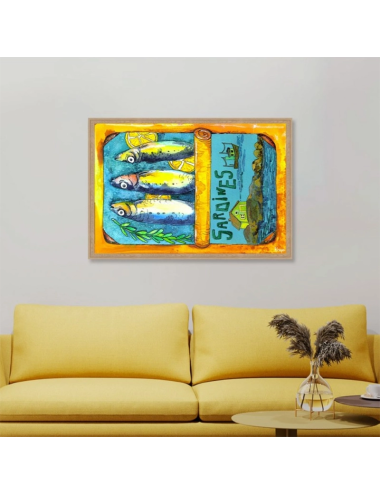Tableau boîte de sardines vintage déco cuisine – Orya