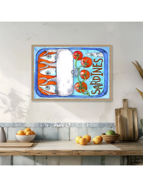 Tableau sardines et tomates vintage – Orya