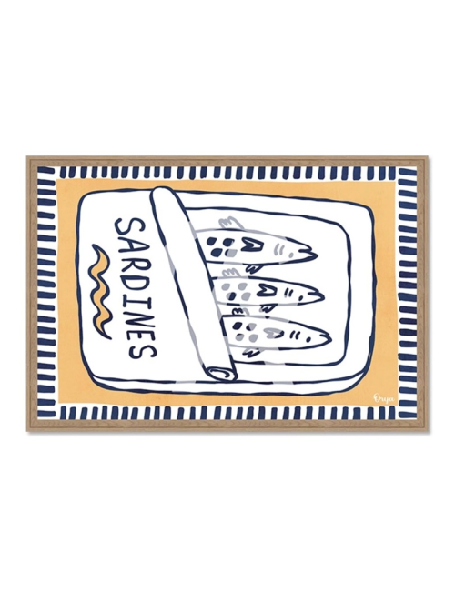 Tableau sardines graphique vintage – Orya