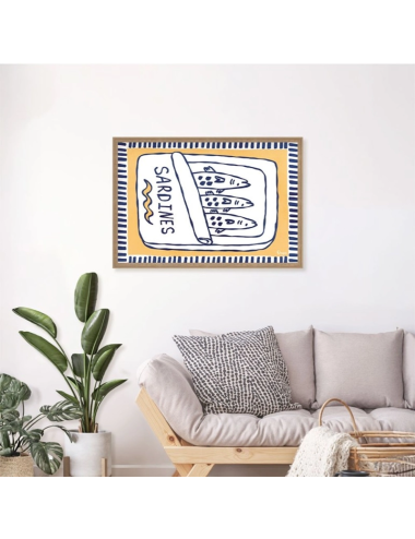 Tableau sardines vintage graphique déco cuisine – Orya