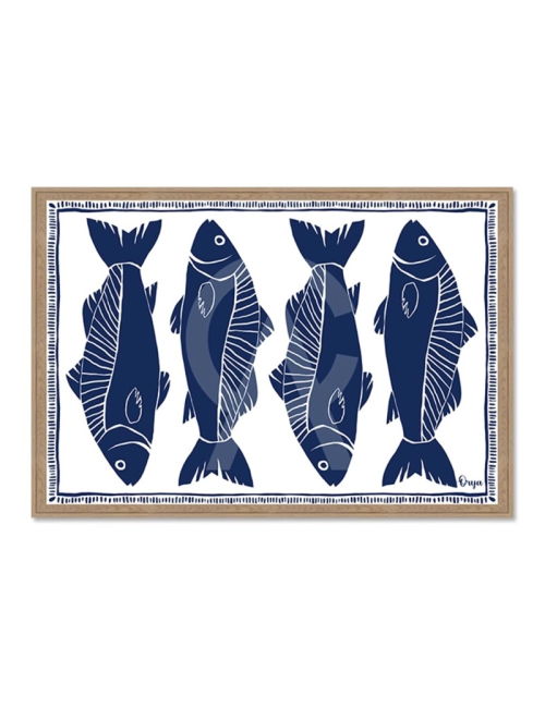 Tableau poissons bleus marine – Orya
