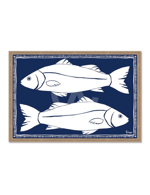 Tableau poissons bleu marine – Orya