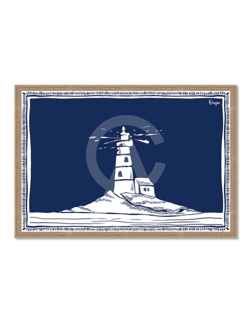 Tableau phare bleu esprit bord de mer – Orya