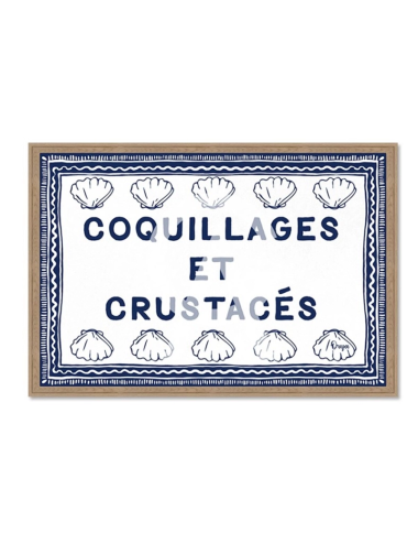 Tableau Coquillages et Crustacés bleu – Orya