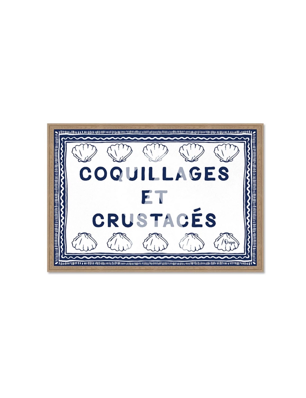 Tableau Coquillages et Crustacés bleu – Orya