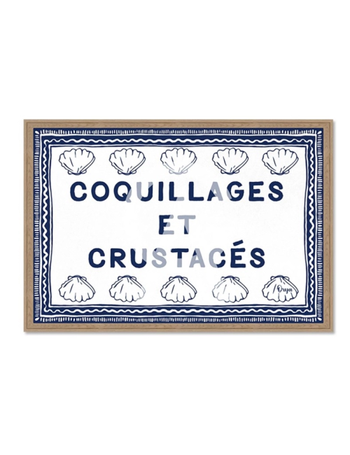 Tableau Coquillages et Crustacés bleu – Orya