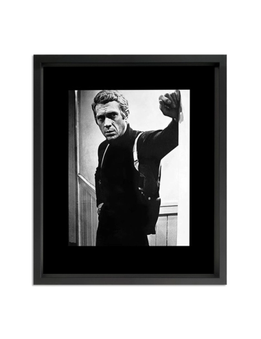 Tableau cinéma Steve McQueen Bullitt noir et blanc