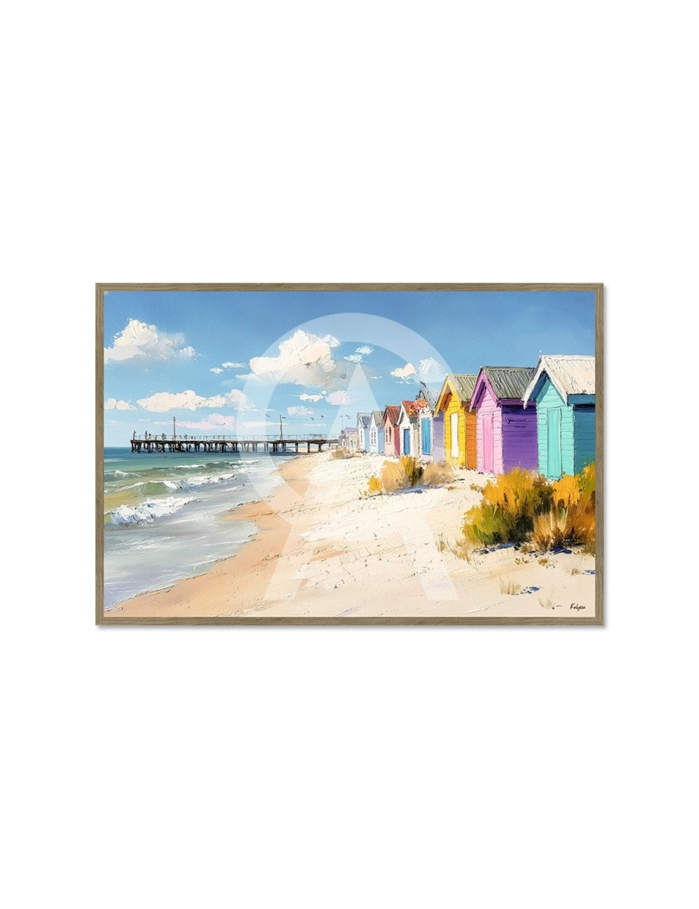 Tableau bord de mer 80x120 Les Cabanes du Soleil – Kalyssa
