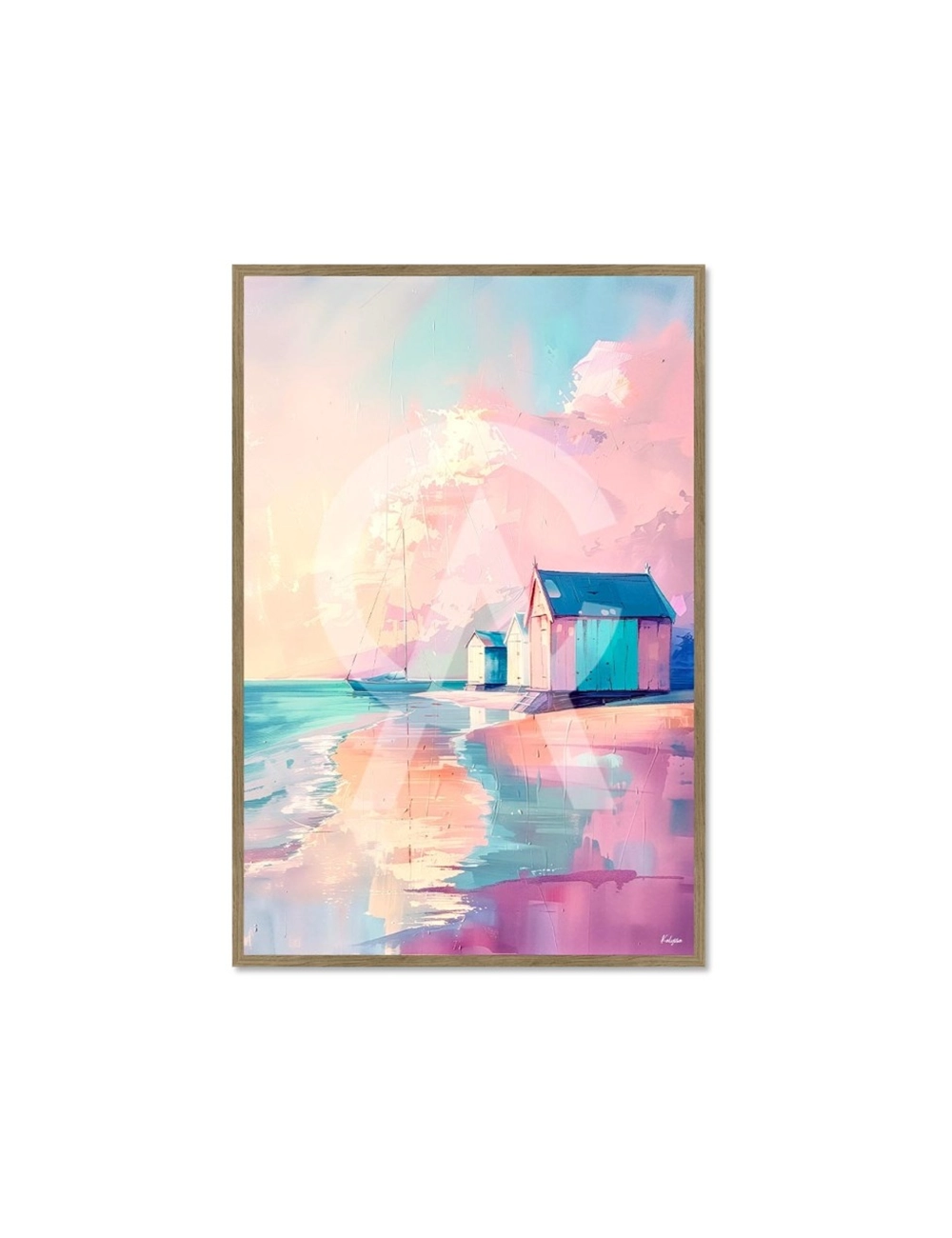 Tableau coucher de soleil sur la mer Reflets d'Été – Kalyssa