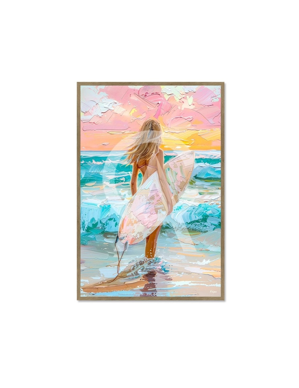 Tableau surfeuse Face à l'Horizon – Kalyssa