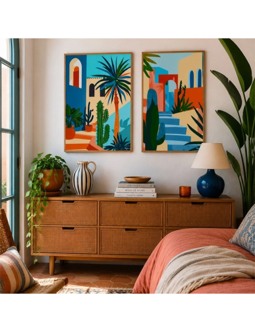 Tableau Méditerranée 80x120 Jardin du Sud – Kalyssa