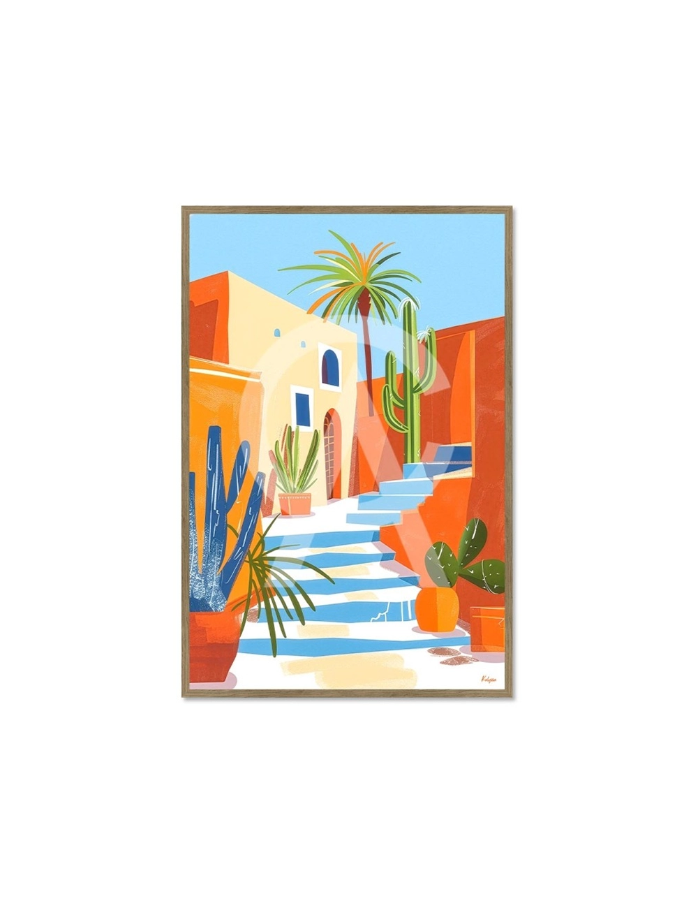 Tableau 80x120 Escalier Méditerranéen – Kalyssa