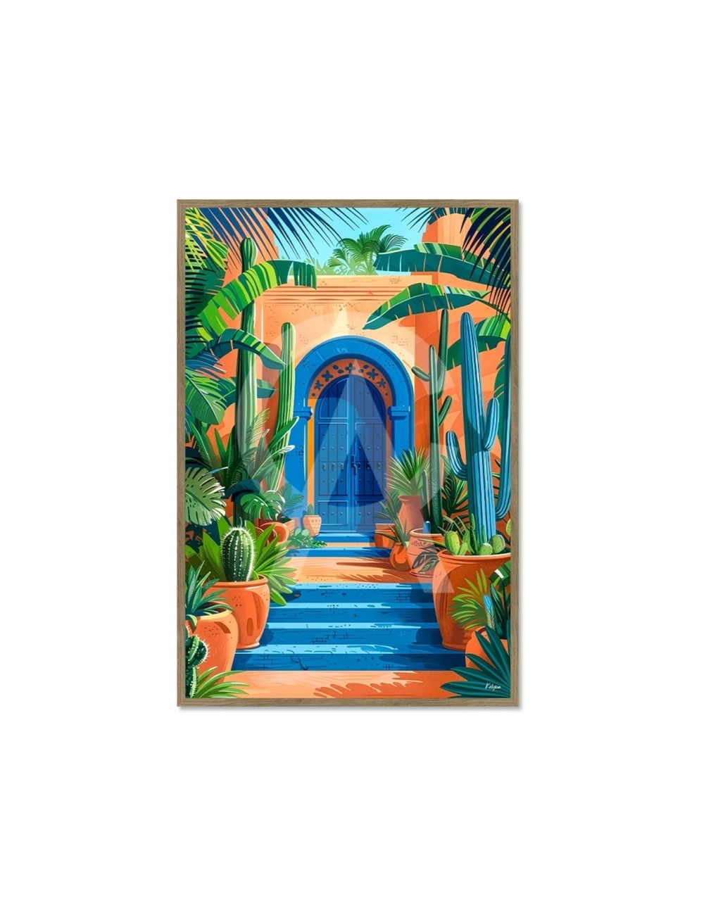 Tableau Méditerranée 80x120 Le Jardin Bleu – Kalyssa