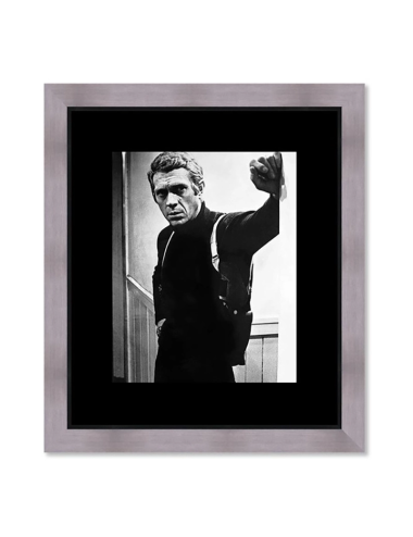 Tableau cinéma Steve McQueen Bullitt noir et blanc