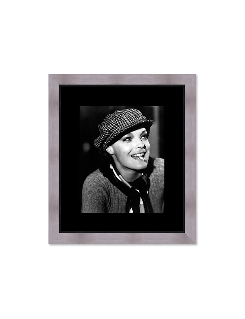 Tableau cinéma Romy Schneider portrait noir et blanc