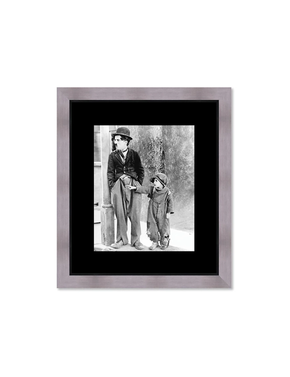 Tableau Chaplin Le Kid noir et blanc cinéma