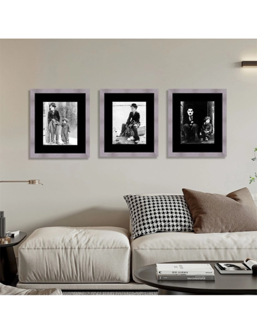 Tableau Chaplin noir et blanc cinéma