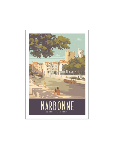 "Narbonne", affiche vintage 50x70
