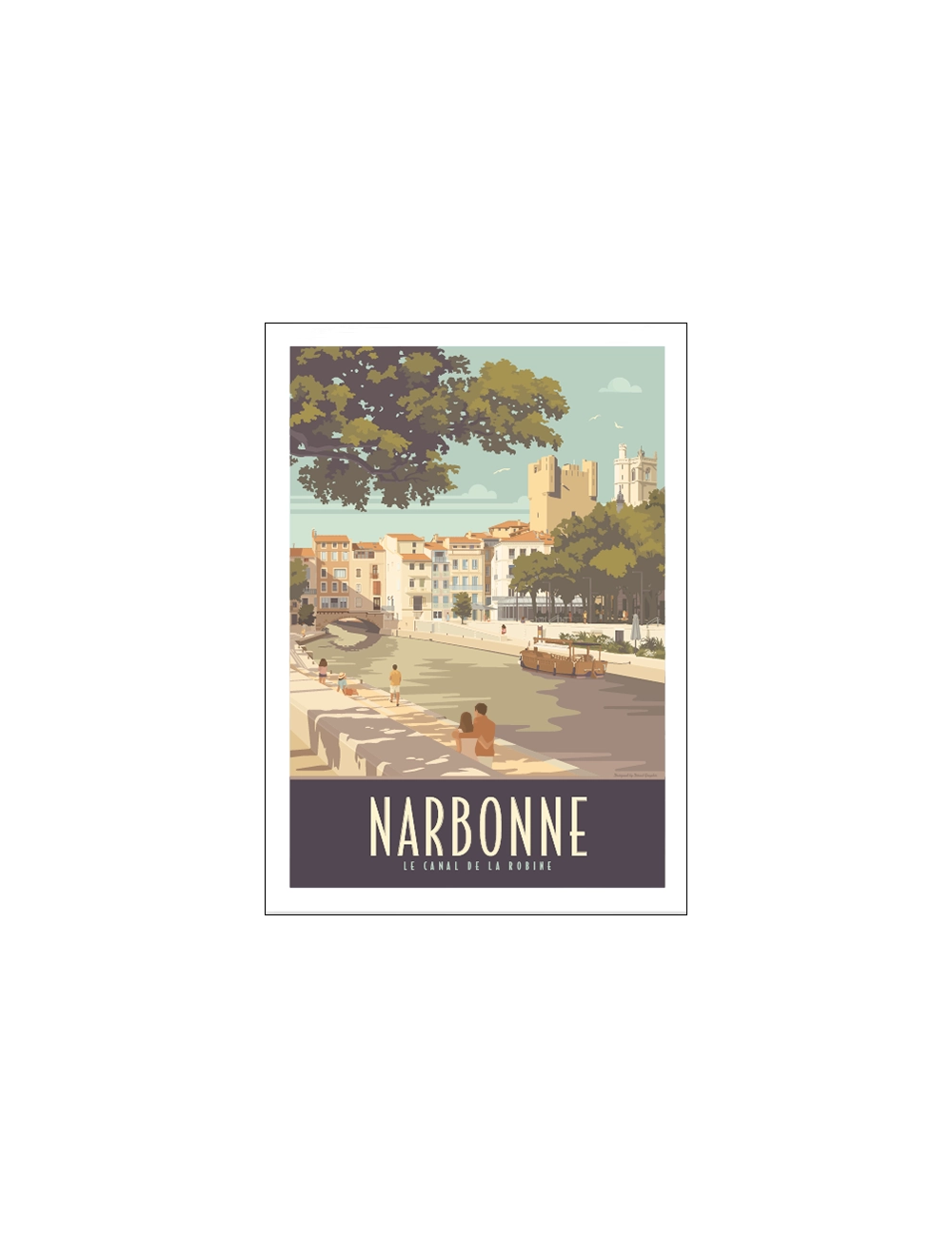 "Narbonne", affiche vintage 50x70