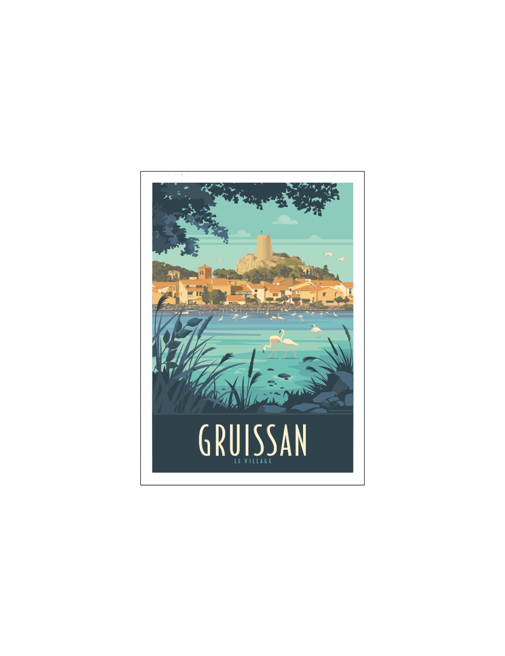 "Gruissan", image vintage des PO, 50x70cm