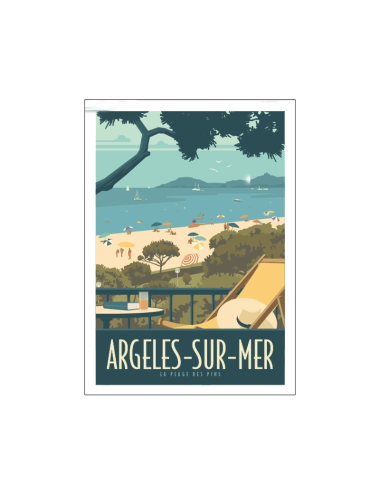 Argeles sur mer, Travel poster 50x70