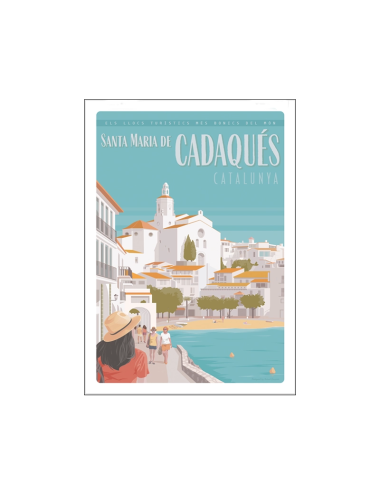 "Cadaquès, Santa Maria", affiche Travel poster 50x70cm