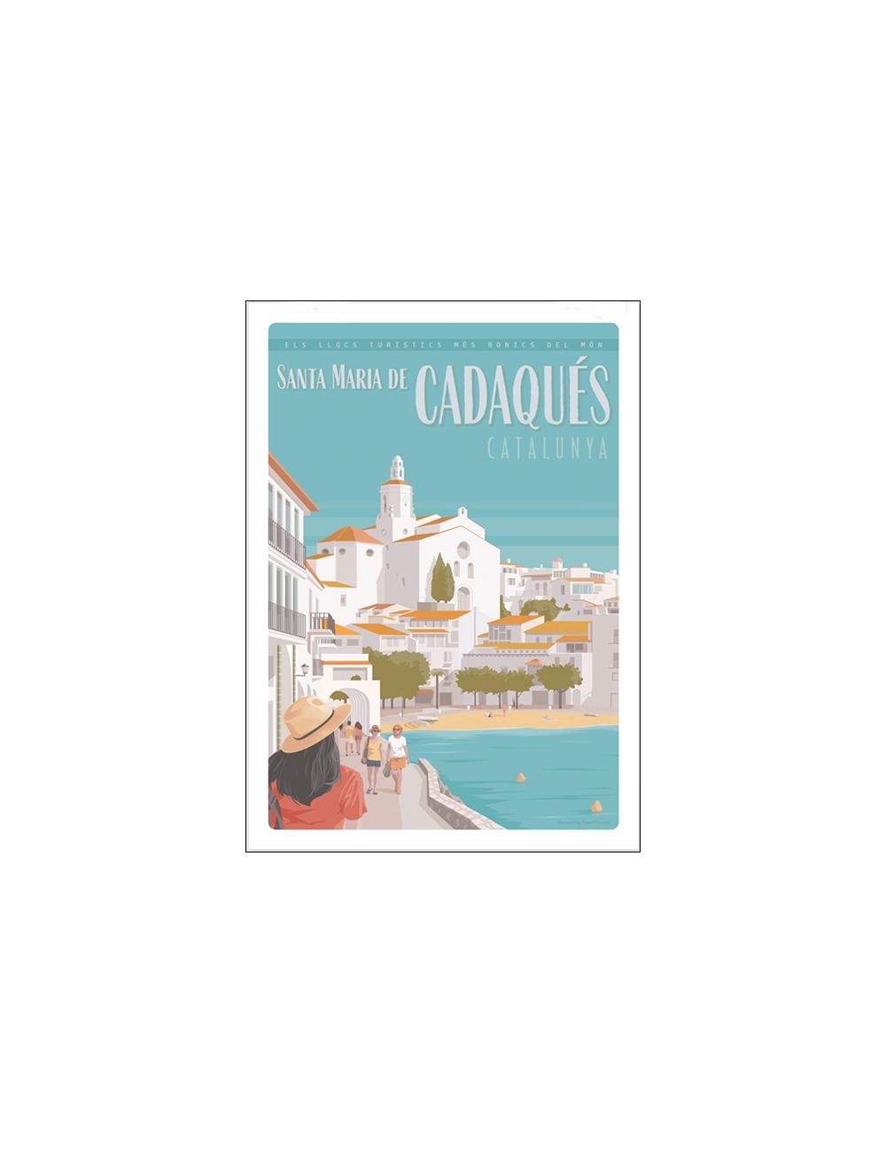 "Cadaquès, Santa Maria", affiche Travel poster 50x70cm