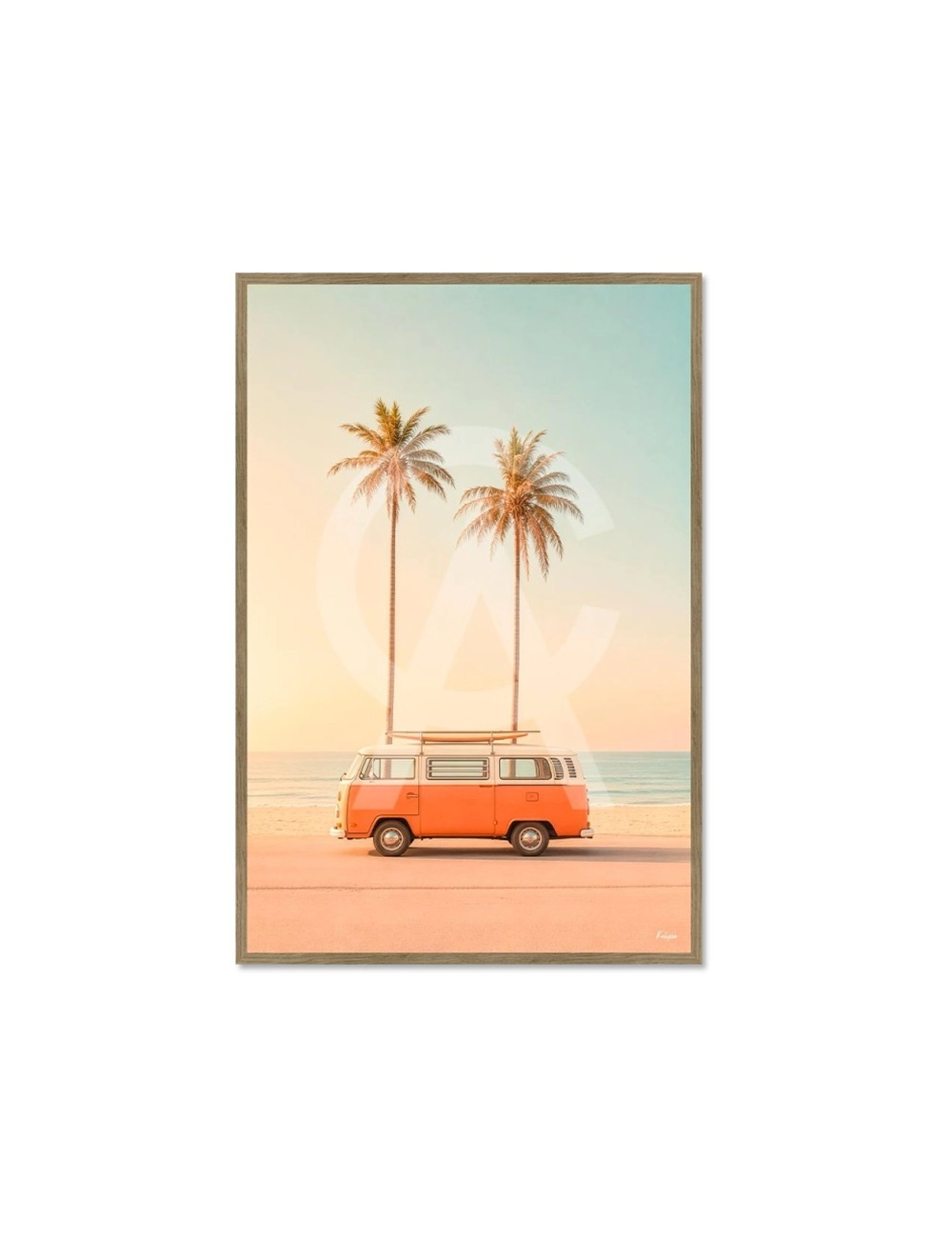 Tableau Van Vintage 80x120 Road Trip au Soleil – Kalyssa