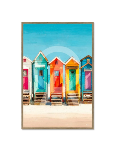 Tableau Cabanes de Plage Les Cabanes Colorées – Kalyssa