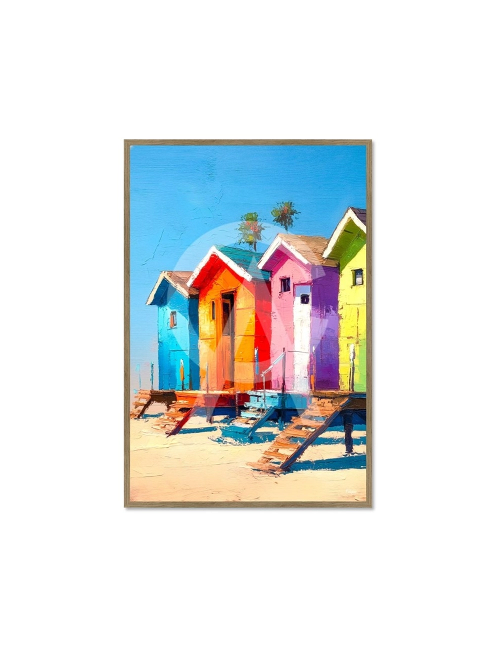 Tableau Cabanes de Plage Escapade en Bord de Mer – Kalyssa