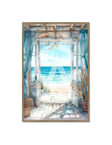 Tableau Vue Mer 80x120 Une Fenêtre sur l'Océan – Kalyssa