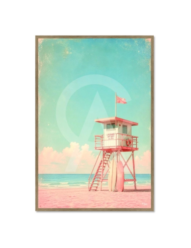 Tableau Surf 80x120 Lifeguard Sunset – Kalyssa