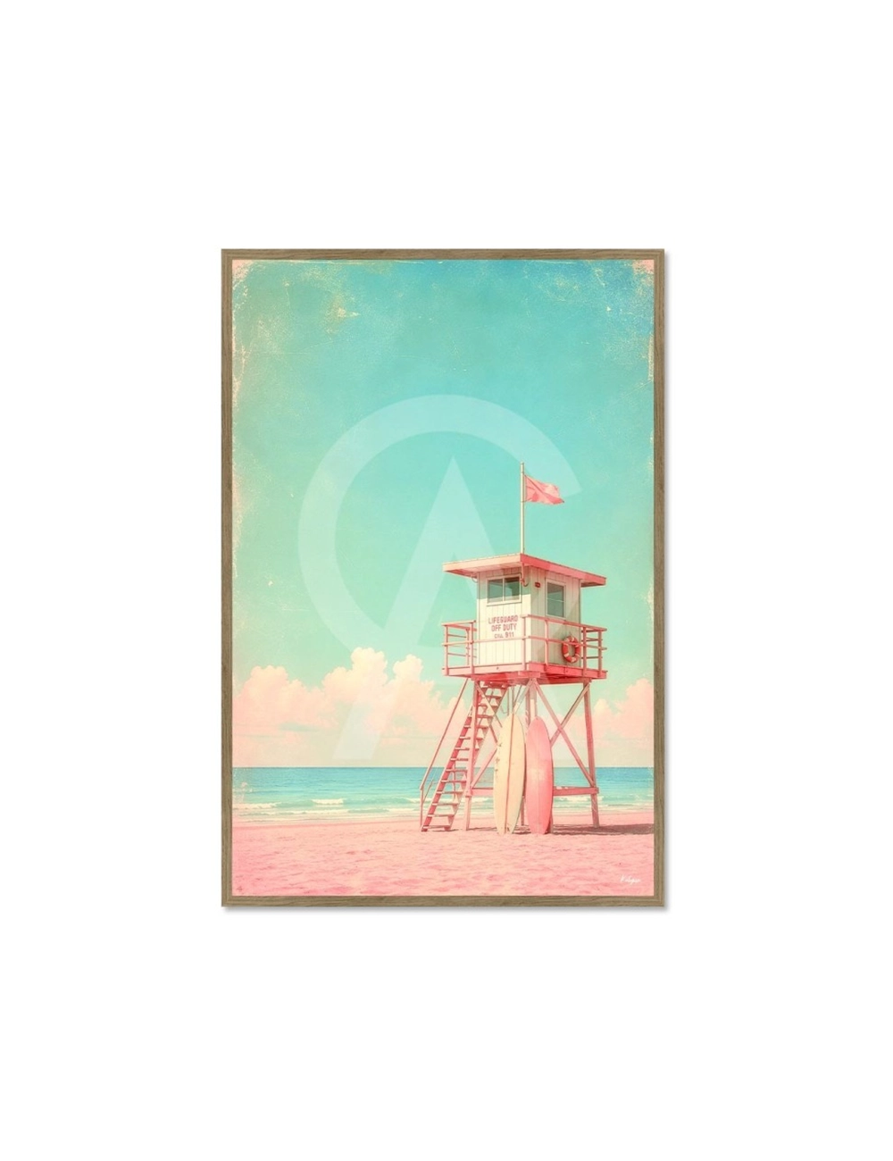 Tableau Surf 80x120 Lifeguard Sunset – Kalyssa