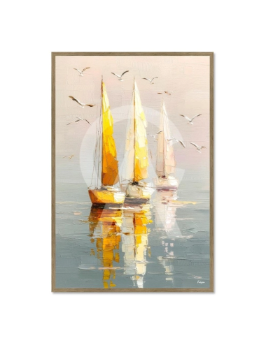 Tableau voiliers 80x120 Voiles au Matin – Kalyssa