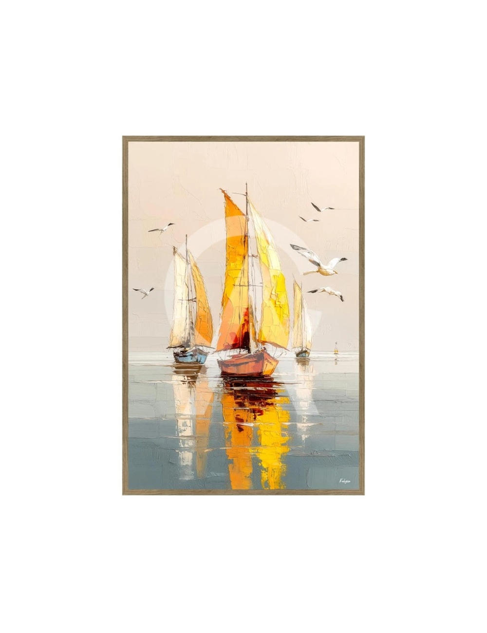 Tableau voilier 80x120 Cap vers la Lumière – Kalyssa