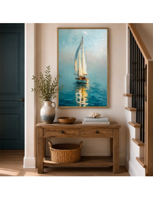 Tableau voilier 80x120 Horizon Paisible – Kalyssa