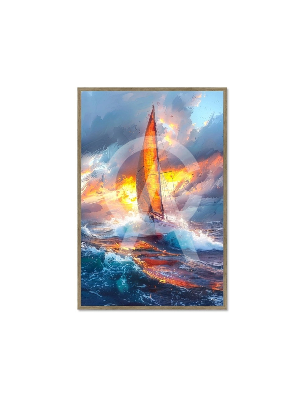 Tableau voilier 80x120 Au Cœur des Vagues – Kalyssa