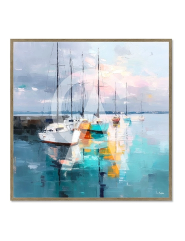 Tableau voiliers Matin au Port – Kalyssa