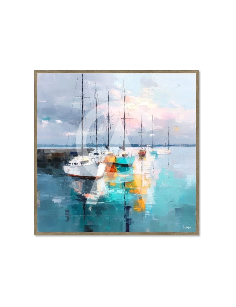 Tableau voiliers Matin au Port – Kalyssa