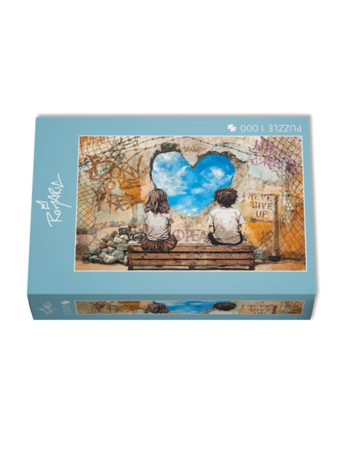 Puzzle Le Garçon, la Fille et le Trou dans le Mur 1 000 pièces – Romaric