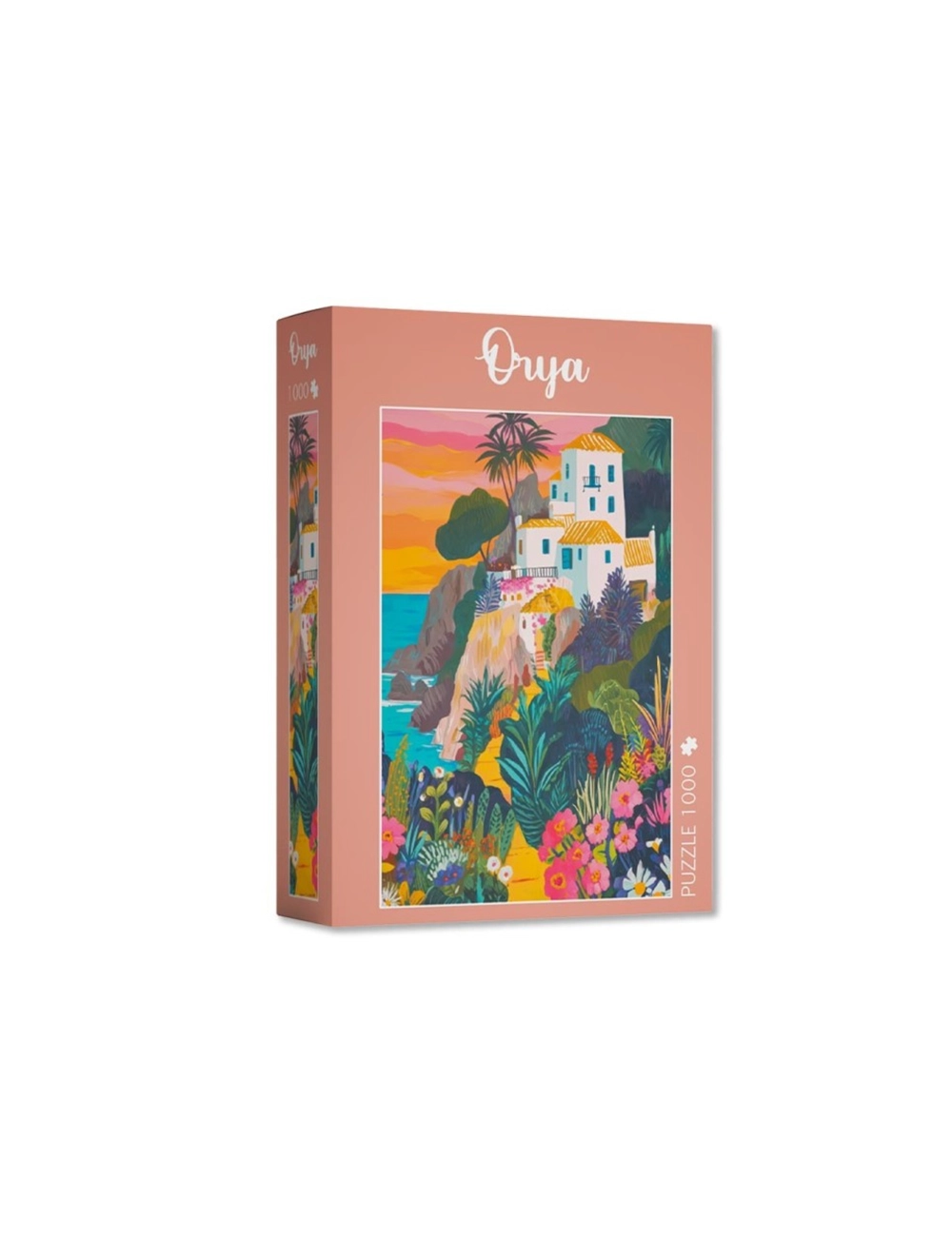 Puzzle Village Fleuri en Méditerranée 1 000 pièces – Orya