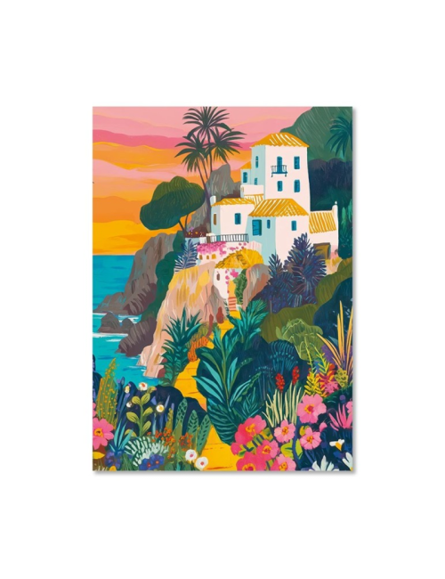 Puzzle Village Fleuri en Méditerranée 1 000 pièces – Orya