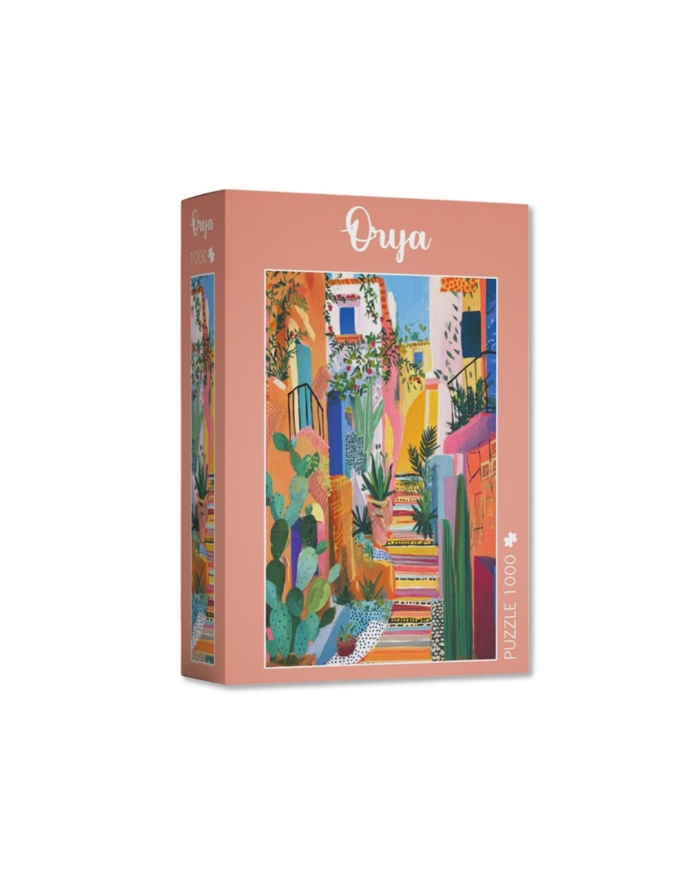 Puzzle Ruelle Colorée et Fleurie 1 000 pièces – Orya