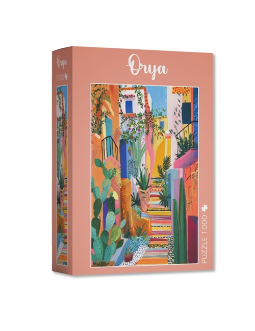 Puzzle Ruelle Colorée et Fleurie 1 000 pièces – Orya