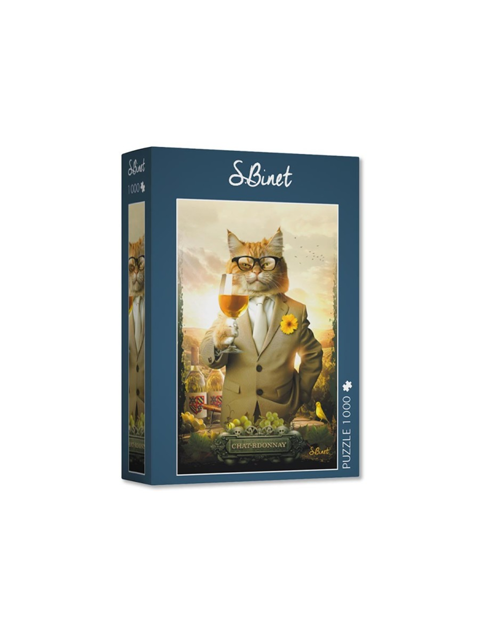Puzzle Chat-Rdonnay 1 000 pièces – Sylvain Binet