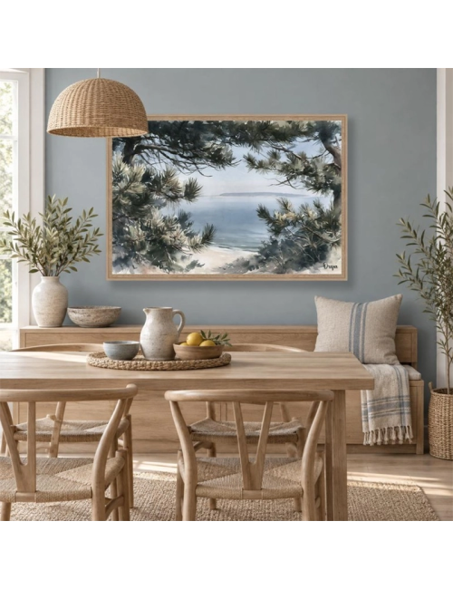 Tableau paysage marin vue sur la mer 80x120 cm – Orya
