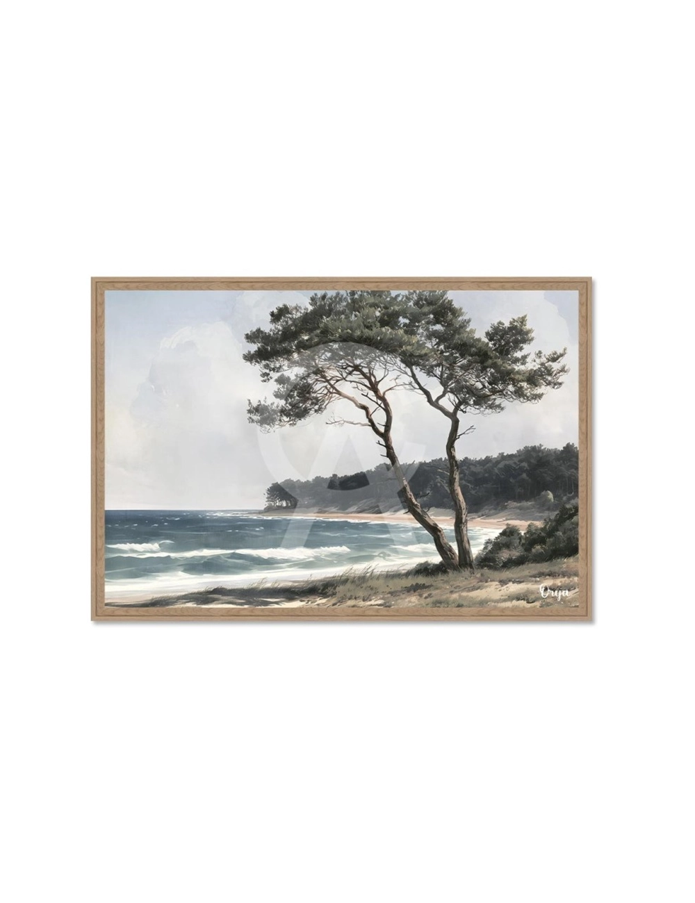 Tableau paysage bord de mer et pin – Orya